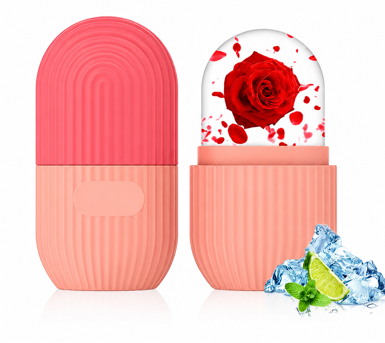 Silicone ice roller & facial cube mold. Reusable facial massager